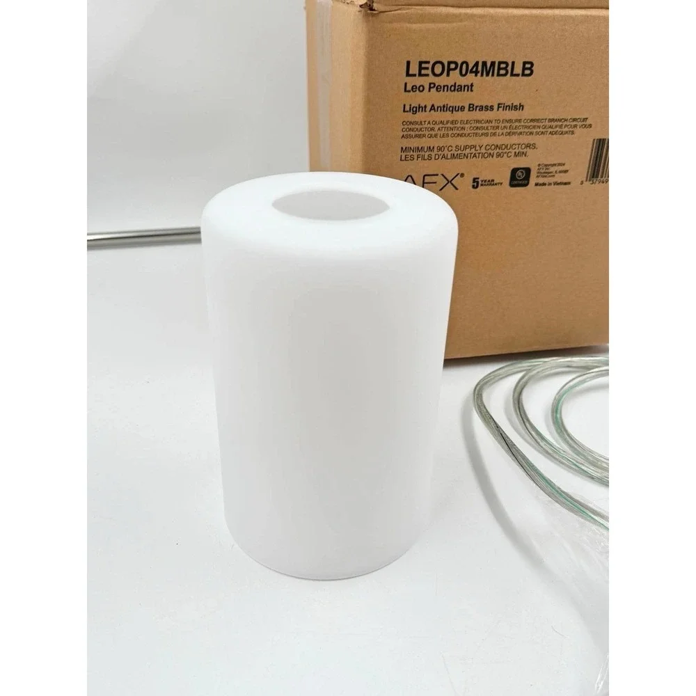 AFX Leop04mbsn Leo 6 Inch Pendant Light Requires E26 A19 Bulb 60watts Max